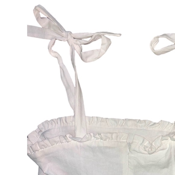Nasty Gal “Can’t Tie My Love Ruffle Mini Dress” in white - Picture 4 of 8